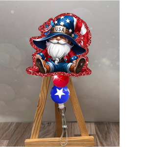 Patriotic Gnome Badge Pull TheCraftNook
