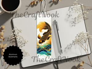 Koi Fish Bookmarks – Handcrafted Metal Bookmarks with Beads & Glitter TheCraftNook