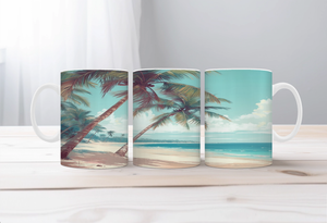 Beachy Bliss coffee mugs TheCraftNook