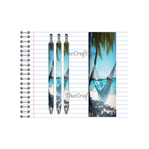 Refillable Pens, Beach Images multiple options and Images available. Beach vibes in every stroke. TheCraftNook