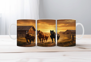 Horse Image Coffee Mugs Grace in Motion TheCraftNook