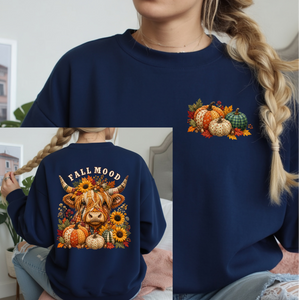 Fall Mood Long Sleeve Tee – Pocket & Full Back Graphics TheCraftNook