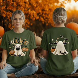 Bullsheet Halloween Faux Crochet T-Shirt – Front & Back Graphics TheCraftNook