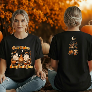 Cozy Nights Halloween T-Shirt — Pocket & Back TheCraftNook