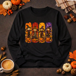 Crow Crew Long Sleeve Tee – Halloween Graphic Shirt TheCraftNook