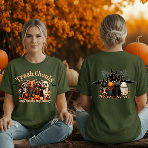 Trash Ghouls T-Shirt – Front & Back Funny Halloween Graphic T-Shirt TheCraftNook
