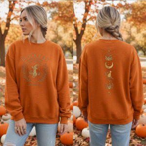 Black Cat Brews Sweatshirt – Witchy Halloween Graphic Crewneck TheCraftNook