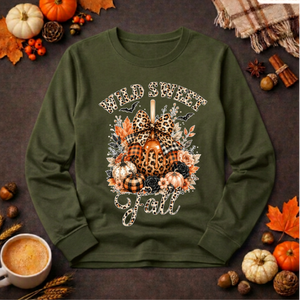 Wild Sweet Fall Long Sleeve Tee | Halloween Graphic Long Sleeve TheCraftNook