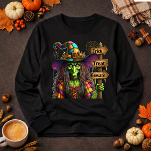 Trick Treat Beware Long Sleeve T-Shirt TheCraftNook