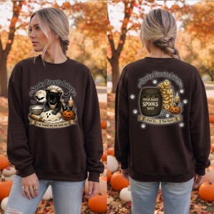 Spooky Biscuits Sweatshirt Front and Back Graphics TheCraftNook