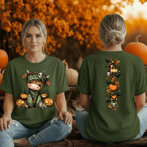 Highland Halloween Tee Front and Back Graphics TheCraftNook