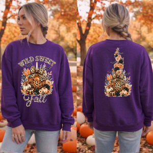 Wild Sweet Fall Sweatshirt – Front & Back Halloween Cottagecore Graphic TheCraftNook