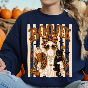 Boojee Ghost Cat Sweatshirt TheCraftNook