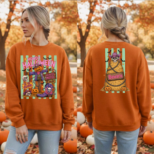Howdy Halloween Sweatshirt – Front & Back Graphic TheCraftNook