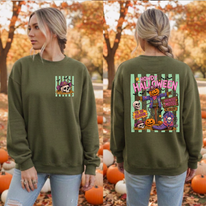 Howdy Halloween Sweatshirt – Pocket & Back Graphic TheCraftNook