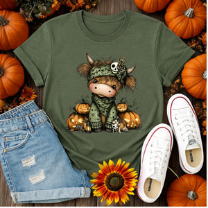Highland Halloween T-Shirt | Highland Cow Graphic TheCraftNook