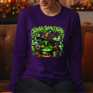 Stitches Spirits & Spells Long Sleeve Tee TheCraftNook