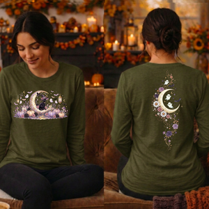 Moonlit Mischief Long Sleeve Tee – Front & Back Graphics TheCraftNook