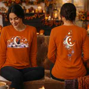 Moonlit Mischief Long Sleeve Tee – Front & Back Graphics TheCraftNook
