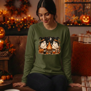 Camp Ghost Halloween Long Sleeve Tee TheCraftNook