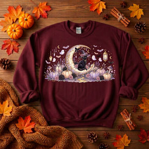 Moonlit Mischief Crew Sweatshirt TheCraftNook