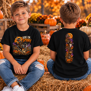 Kids Ride Em Spooky Front and Back Graphics TheCraftNook