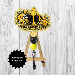 Badger House DH Badge Pull – Wizard-Inspired ID Accessory TheCraftNook