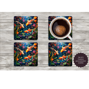 Koi Fish Coasters TheCraftNook
