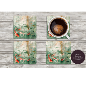 Koi Fish Coasters TheCraftNook