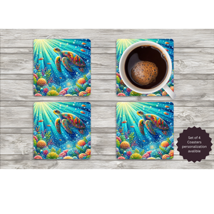 Sea Turtle Coasters — Choose Your Design TheCraftNook