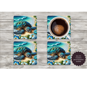Sea Turtle Coasters — Choose Your Design TheCraftNook