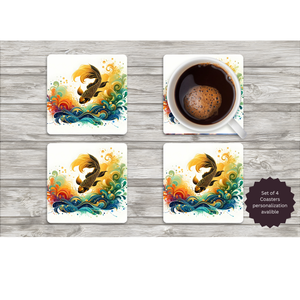 Koi Fish Coasters TheCraftNook