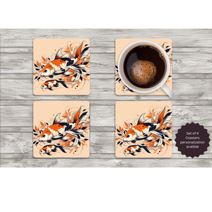 Koi Fish Coasters TheCraftNook