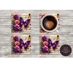 Butterfly Coasters TheCraftNook