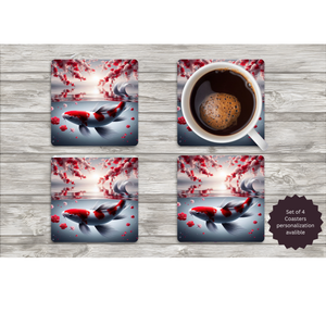 Koi Fish Coasters TheCraftNook