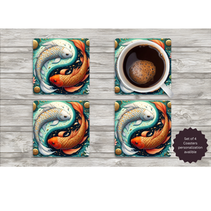 Koi Fish Coasters TheCraftNook