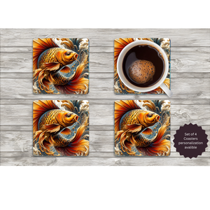 Koi Fish Coasters TheCraftNook