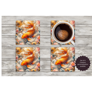 Koi Fish Coasters TheCraftNook