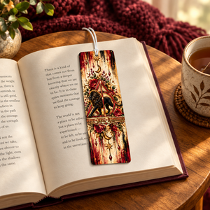 Bookmark in a cozy reading nook
