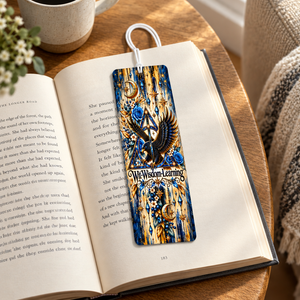 Bookmark with an open book in morning light