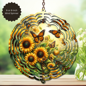 Butterfly Aluminum Metal Wind Spinner, multiple images available. TheCraftNook