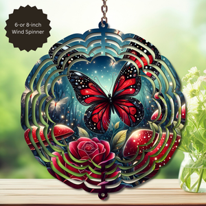 Butterfly Aluminum Metal Wind Spinner, multiple images available. TheCraftNook