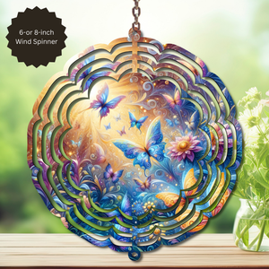 Butterfly Aluminum Metal Wind Spinner, multiple images available. TheCraftNook