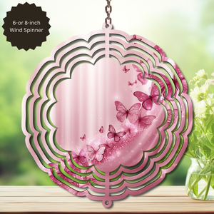Butterfly Aluminum Metal Wind Spinner, multiple images available. TheCraftNook