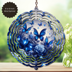 Butterfly Aluminum Metal Wind Spinner, multiple images available. TheCraftNook