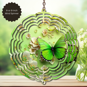 Butterfly Aluminum Metal Wind Spinner, multiple images available. TheCraftNook