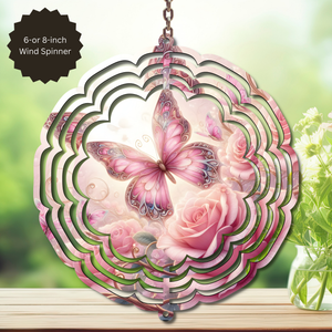 Butterfly Aluminum Metal Wind Spinner, multiple images available. TheCraftNook