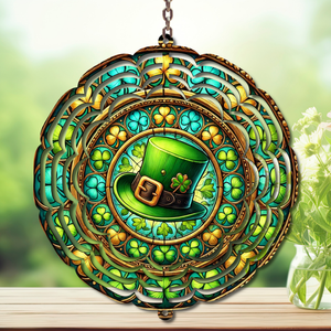 March magic St. Patty's Aluminum Metal Wind Spinner, multiple images available. TheCraftNook