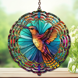 Hummingbird Aluminum Metal Wind Spinner, Let your garden bloom with motion. 🌺✨multiple images available TheCraftNook