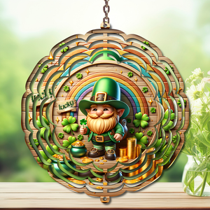 March magic St. Patty's Aluminum Metal Wind Spinner, multiple images available. TheCraftNook